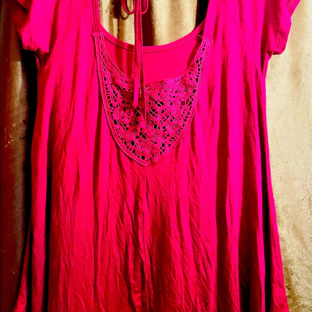 Drapey red boho style top